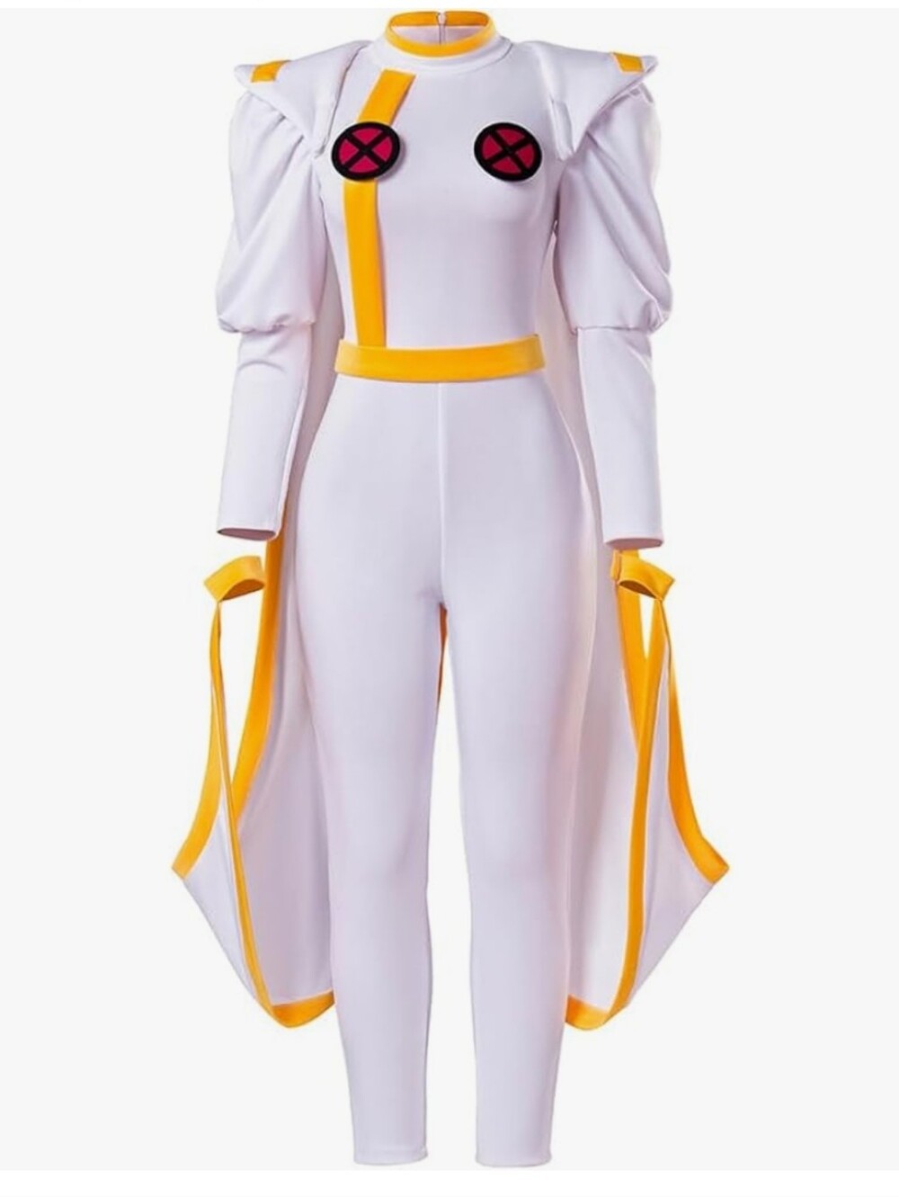 White Queen Jumpsuit With Cape Halloween Costume Sz L 12-14